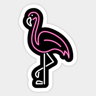 Neon pink flamingo Sticker